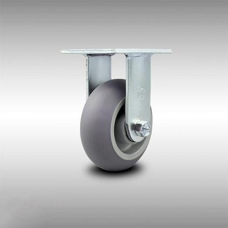 Service Caster 5 Inch SS Thermoplastic Rubber Wheel Rigid Caster with Roller Bearing SCC SCC-SS30R520-TPRRD